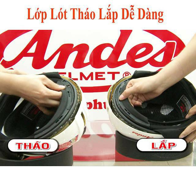 nón bảo hiểm andes 109 3S an toàn chắc chắn