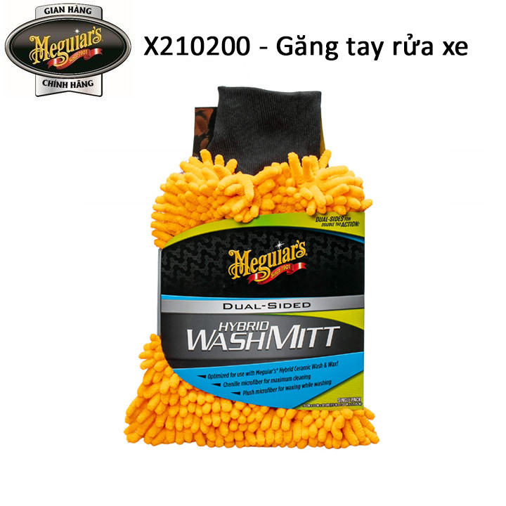 Meguiar's găng tay rửa xe thế hệ mới - hybrid wash mitt - x210200