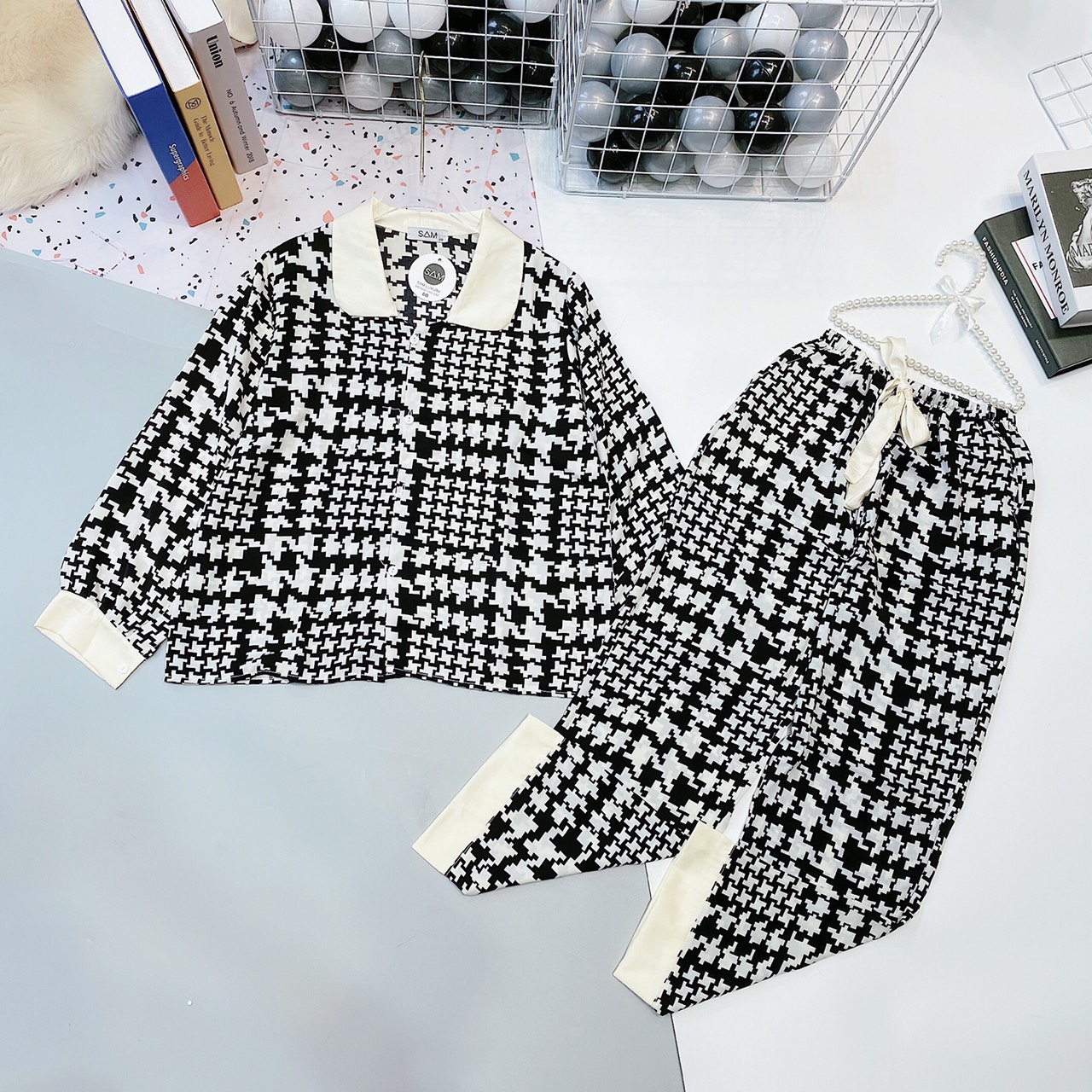 Bộ Lụa Tay Dài Cao Cấp☘️Đồ Bộ Pijama