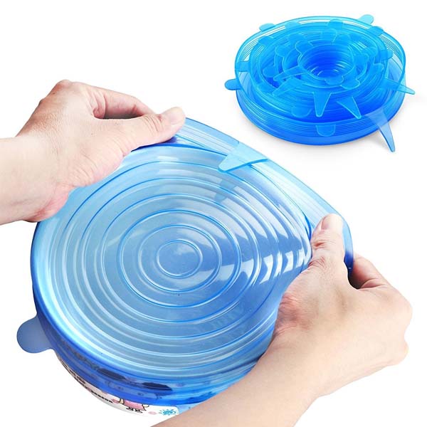 Bộ 6 miếng màng bọc thực phẩm silicon co giãn