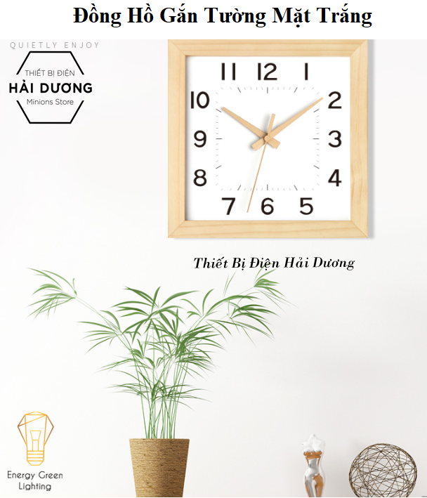 Đồng Hồ Treo Tường 2 Mặt Thân Gỗ Kiểu Dáng Hiện Đại Phong Cách Bắc Âu trang trí decor DH-268GT/DH-268T - có video