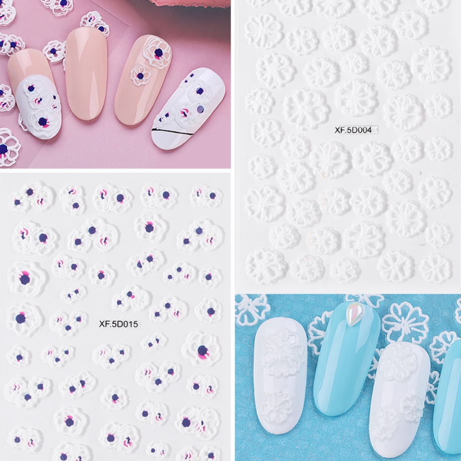 [HCM]Sticker 5D dán móng trang trí móng nail