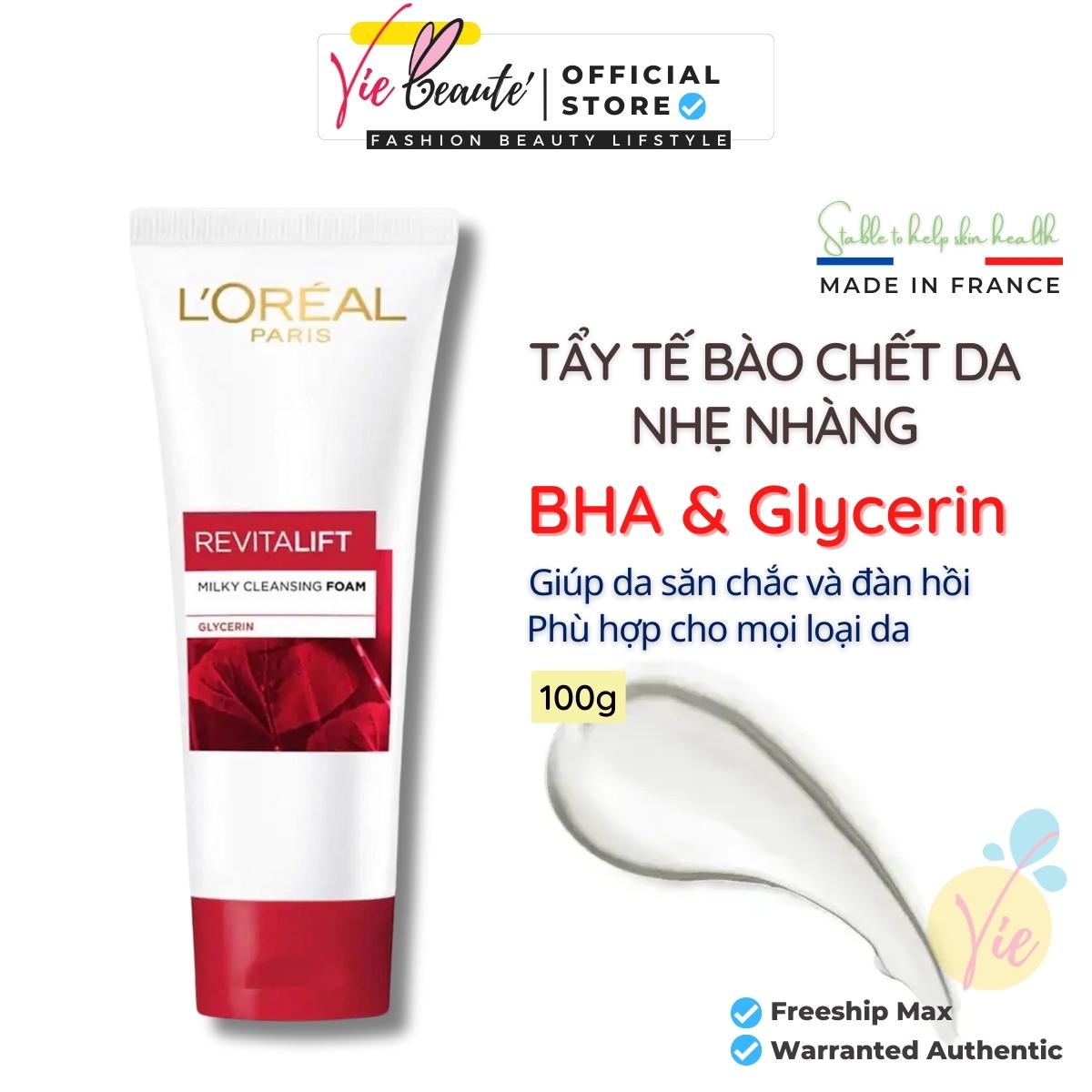 Sữa Rửa Mặt Loreal Làm Sạch Sáng Mịn Da LOreal Aura Perfect Milky/Revitalift Cleansing Foam 100ml