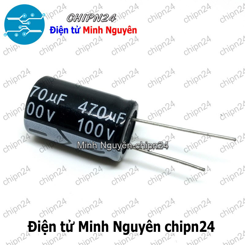 [1 con] (J6) Tụ hóa 470uF 100V Đen (16x25mm) - HH006198
