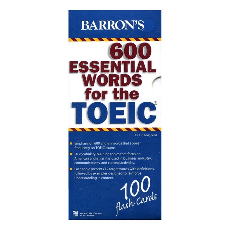 Sách - Hộp Flash Cards - 600 Essential Words For The TOEIC Tặng Bút Bi