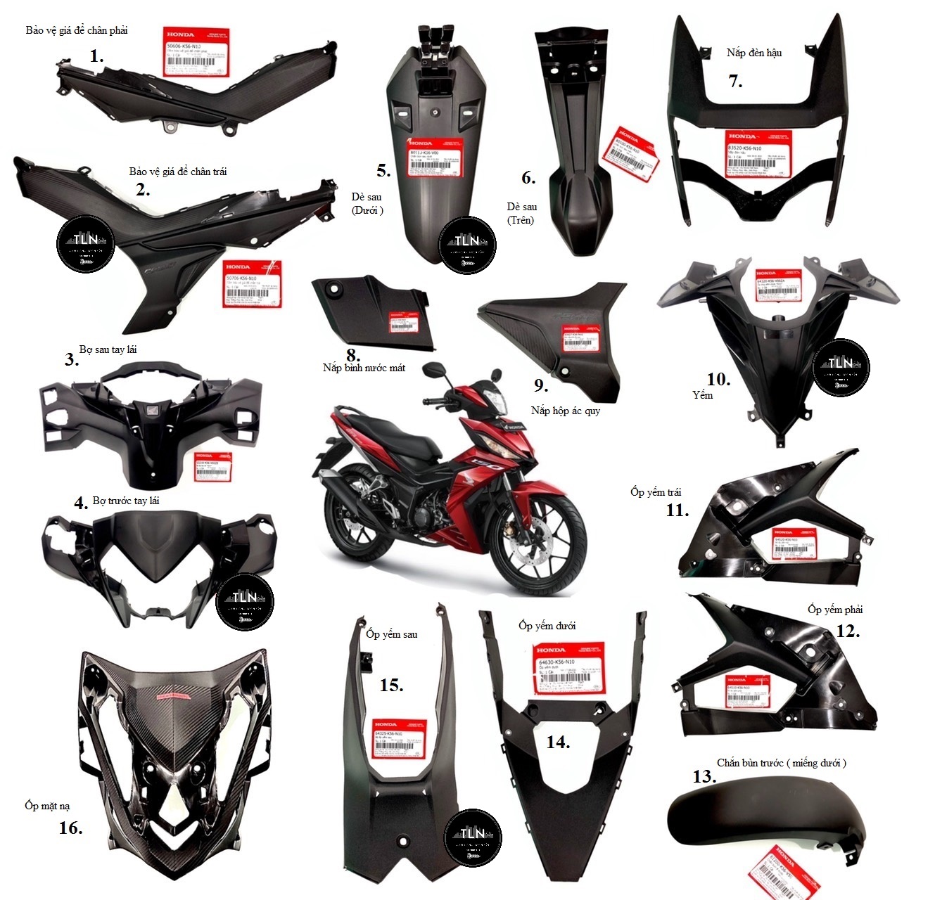 Bộ dàn áo nhựa nhám winner zin 16 món