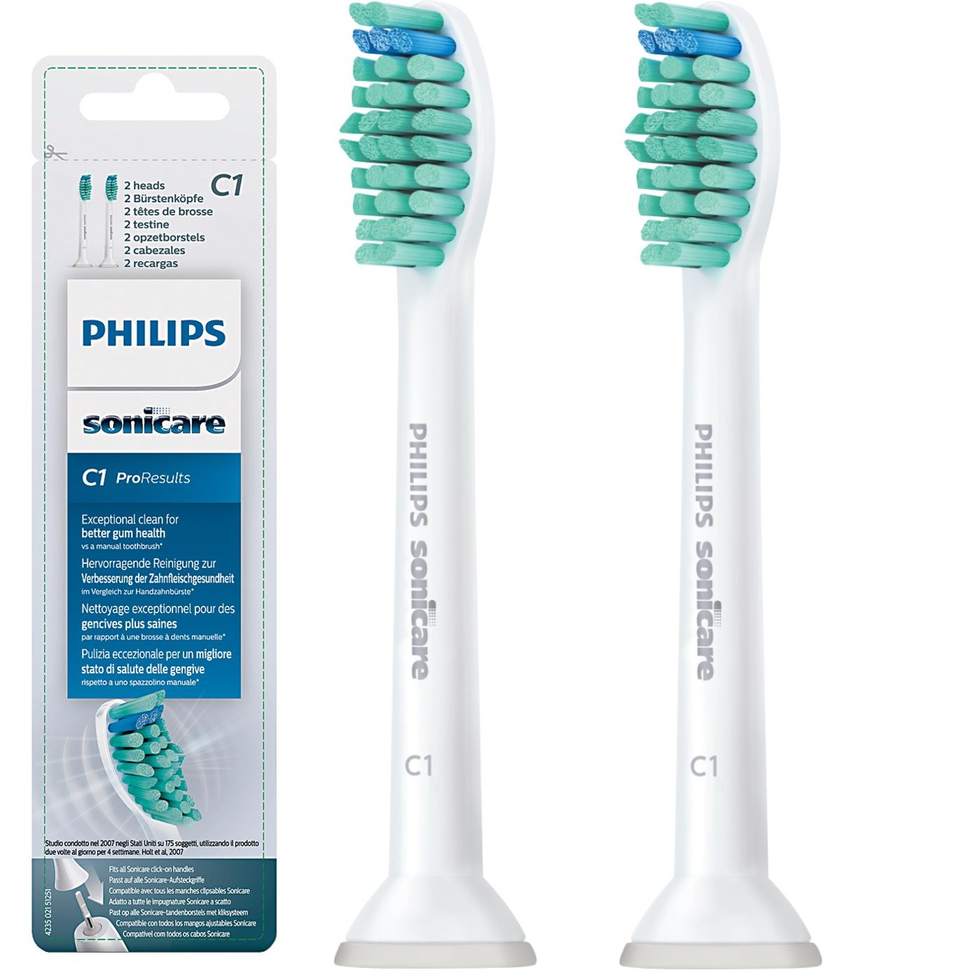 Vỉ 2 đầu thay bàn chải máy thay thế Philips Sonicare