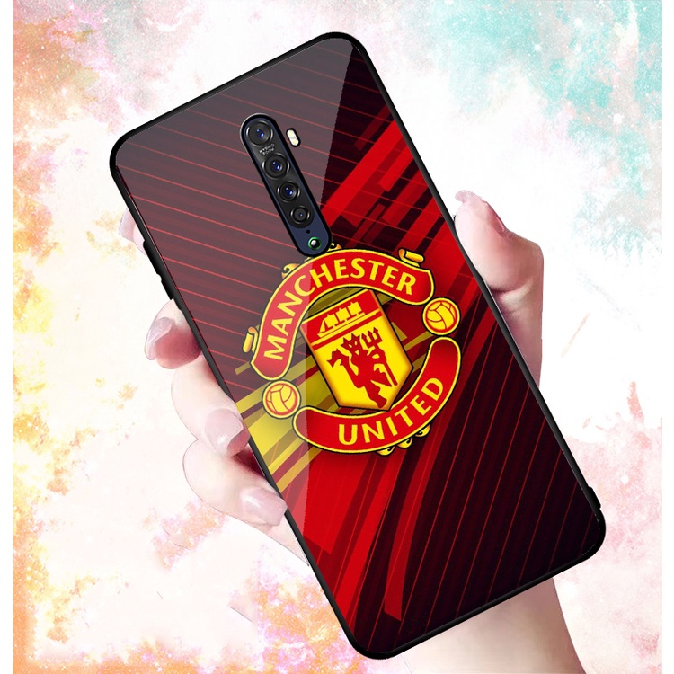 Ốp Lưng OPPO RENO RENO 2F RENO 2 mặt kính cường lực cao cấp In hình Câu Lạc Bộ Bóng Đá