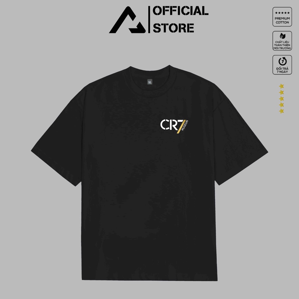 Áo thun đen - trắng cr7 100% - có áo 100% cotton