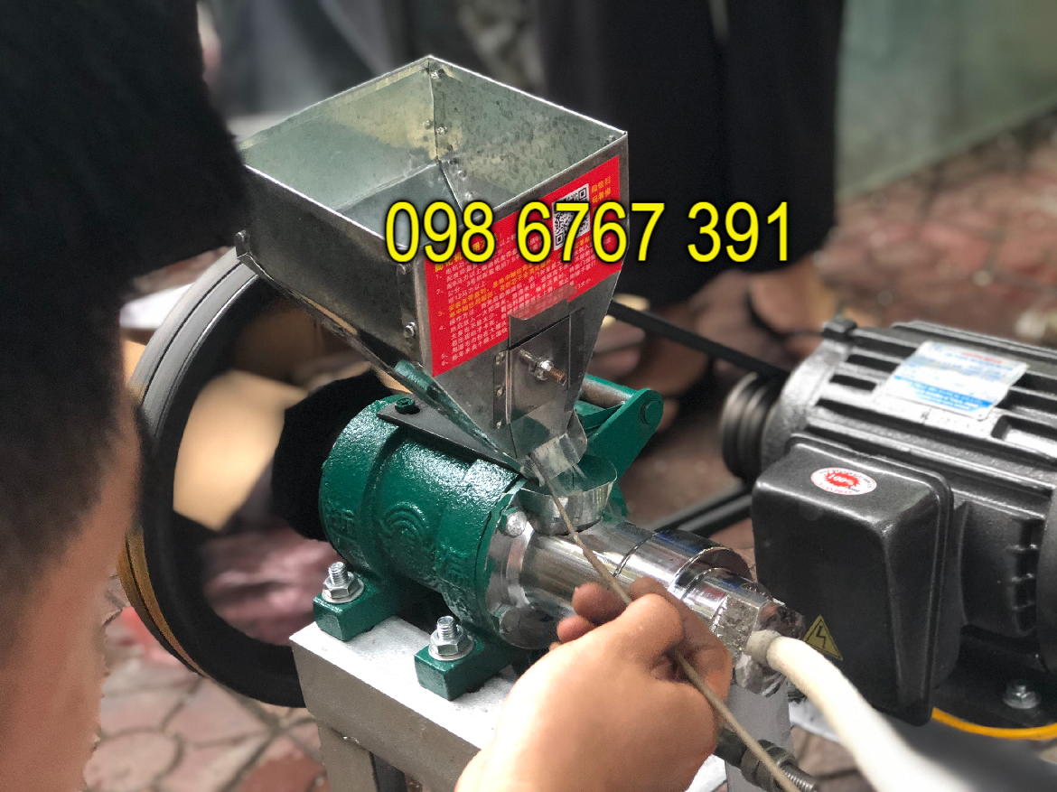 Đầu đùn bánh ống gạo máy nổ bỏng kén tằm chạy điện 1 pha 3 pha đầu nổ xăng dầu