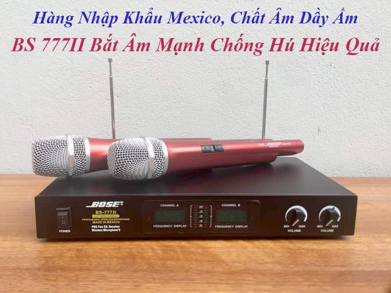 Micro không dây bs 777ii- micro hát karaoke giá sốc