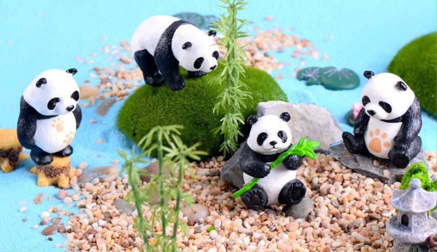 [HCM]Mô hình Gấu trúc trang trí tiểu cảnh thủy sinh terrarium chậu cây cảnh sen đá bể cá