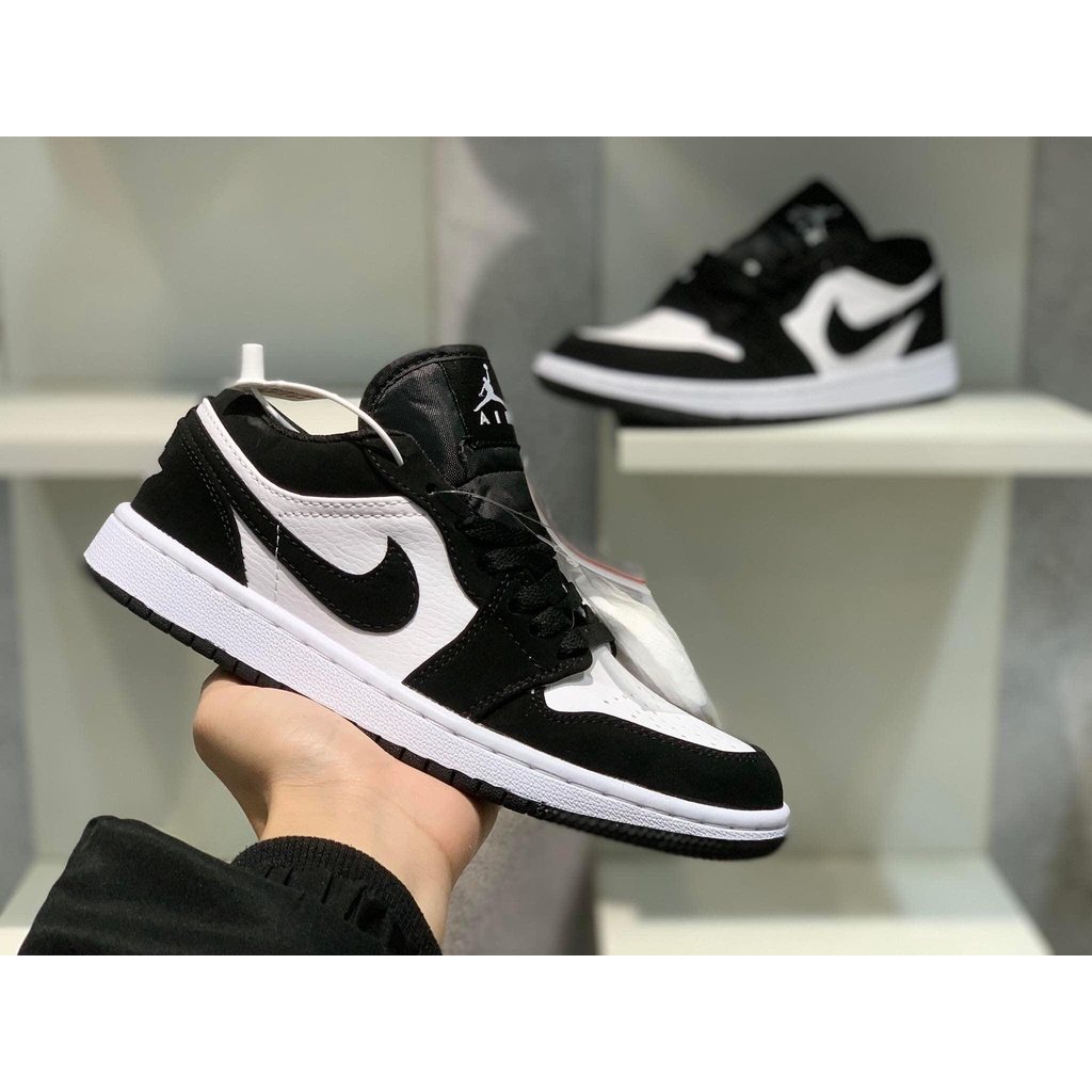 Giày jordan 1 cổ thấp hàng cao cấp jd1 các màu đen trắng low bản đẹp full BILL BOX