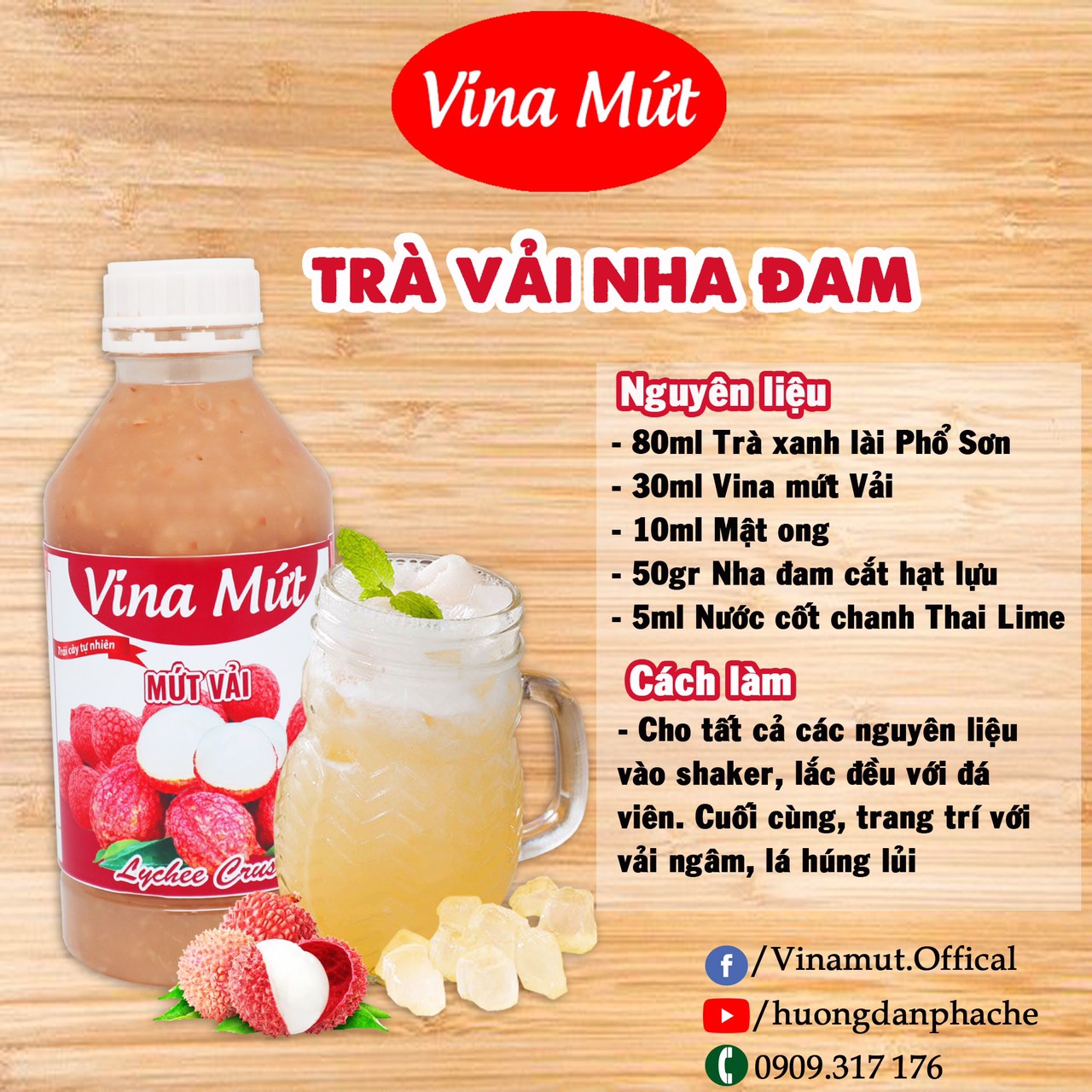Sinh tố Vina 1000ml