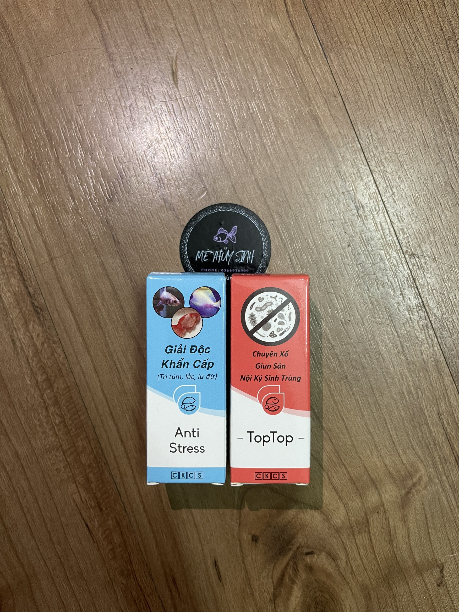 Anti Stress + Parakill + TopTop - Dưỡng cá (Nấm, túm, lắc, lừ đừ, núp góc, đốm trắng, kí sinh trùng )