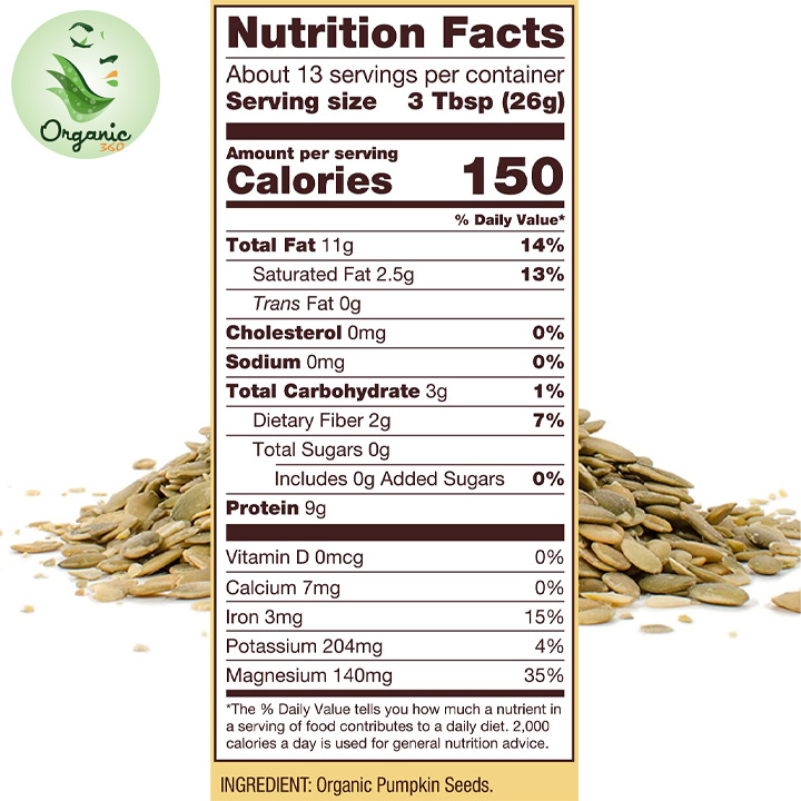 Hạt bí hữu cơ Bob's Red Mill 340gr Organic Pumpkin Seed