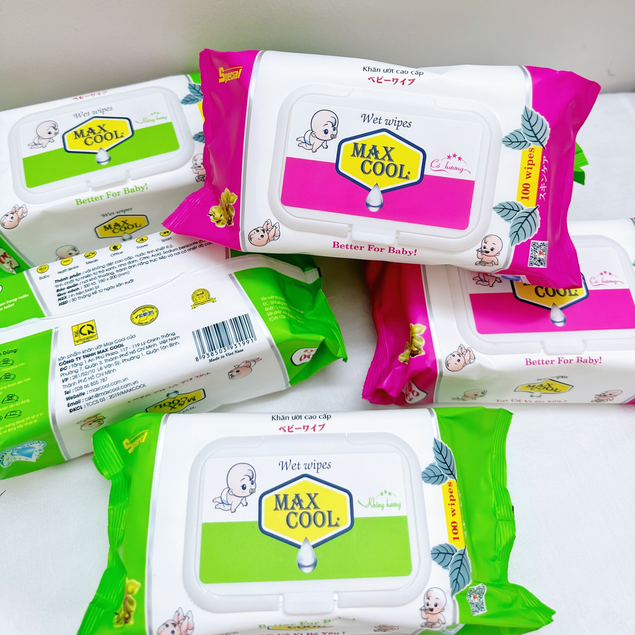 Khăn giấy ướt cao cấp 100 Tờ Max Cool (HÀNG CHÍNH HÃNG)