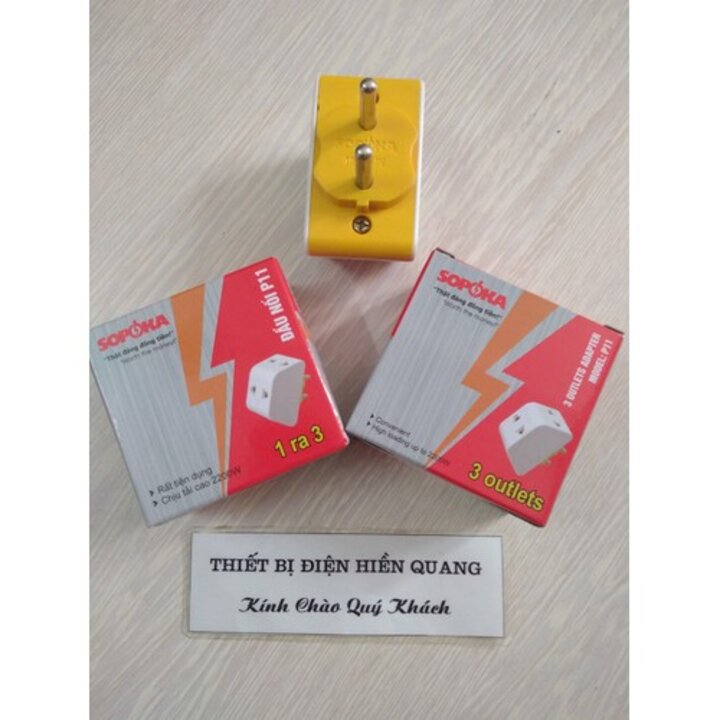 Ổ Cắm Điện Chia 3 Chống Cháy - Sopoka