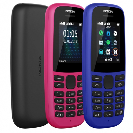 Điện thoại Nokia 105 2 Sim 4G (Hàng mới main chính hãng không hộp đủ phụ kiện) BH 12 tháng