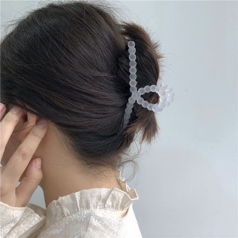 Kẹp tóc hạt kiểu hàn quốc nhiều màu trong suốt