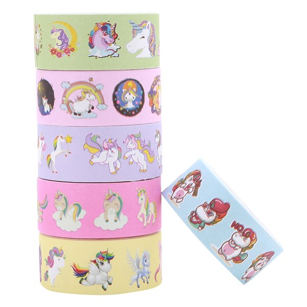 [HCM]Bộ 6 Băng Keo Giấy Trang Trí Paper Tape - F004 (Bộ)