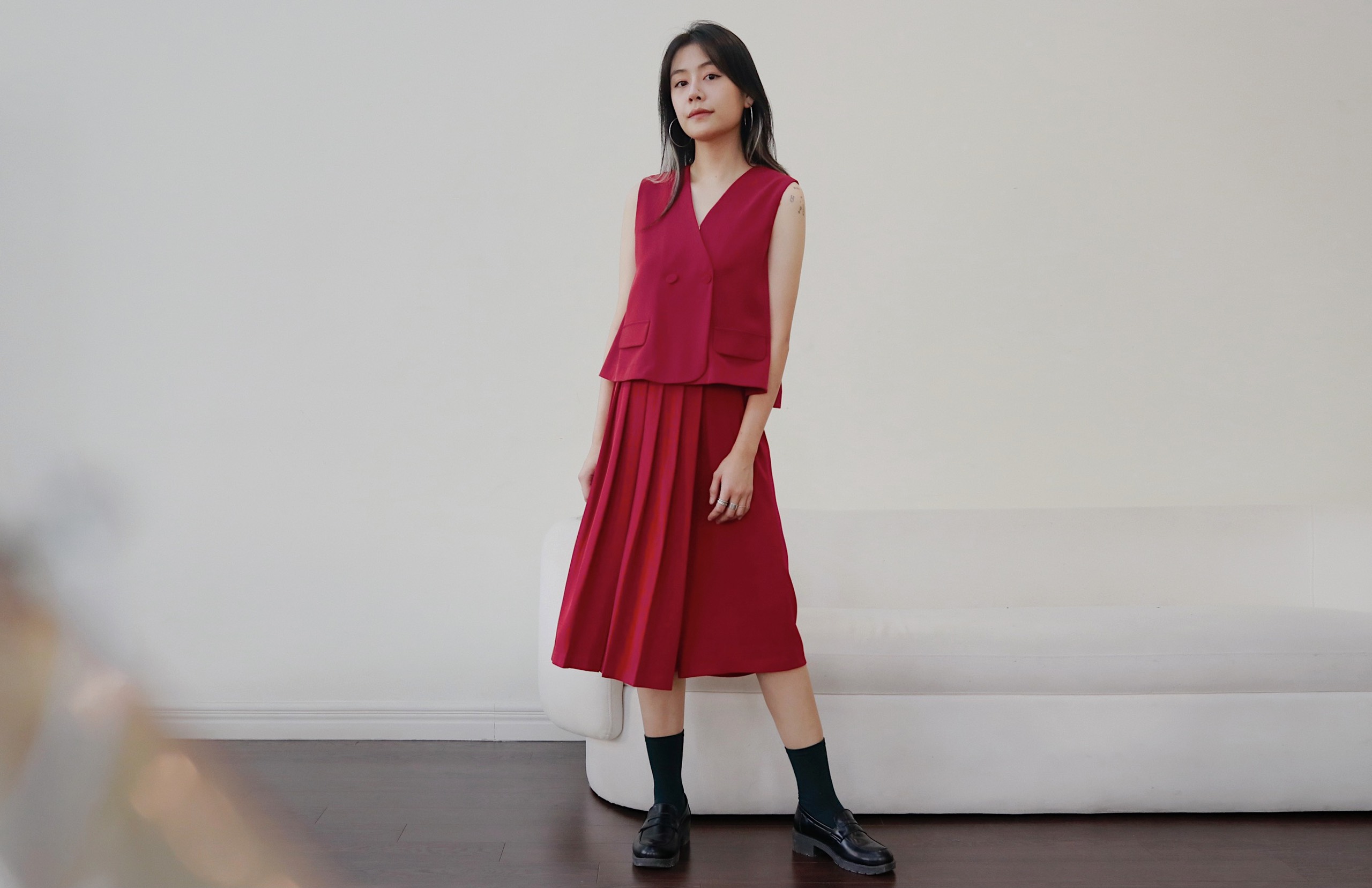 Chicka Chicka - Áo Gile top - Red