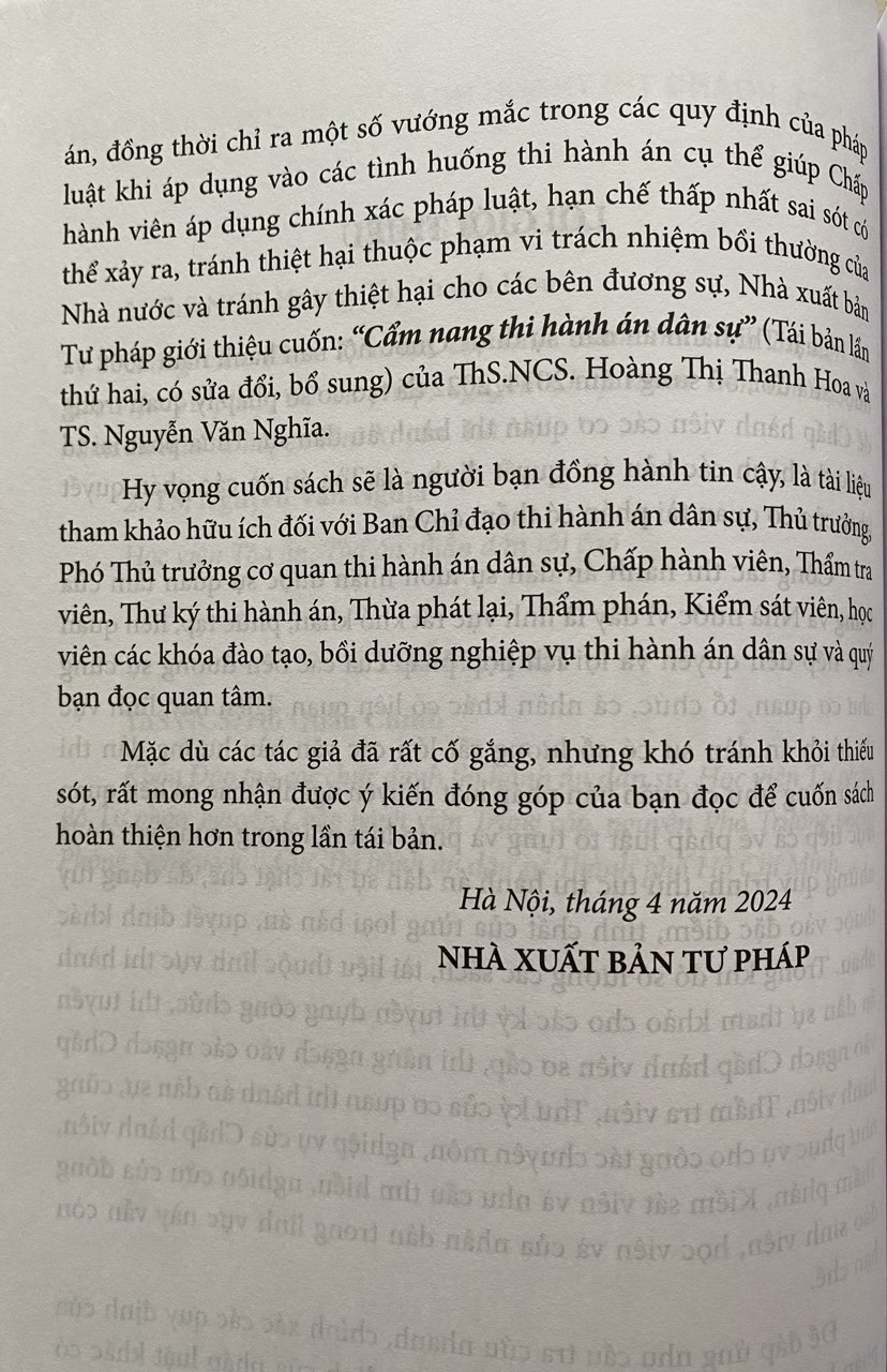 [Nhập RS0822 giảm 30k cho đơn 99k]Cẩm Nang Thi Hành Án Dân Sự