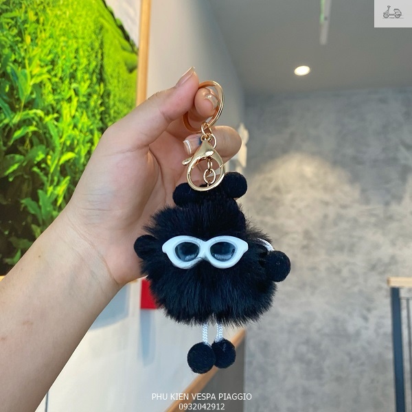 Móc Khóa Búp Bê Lông Thỏ Siêu Mịn