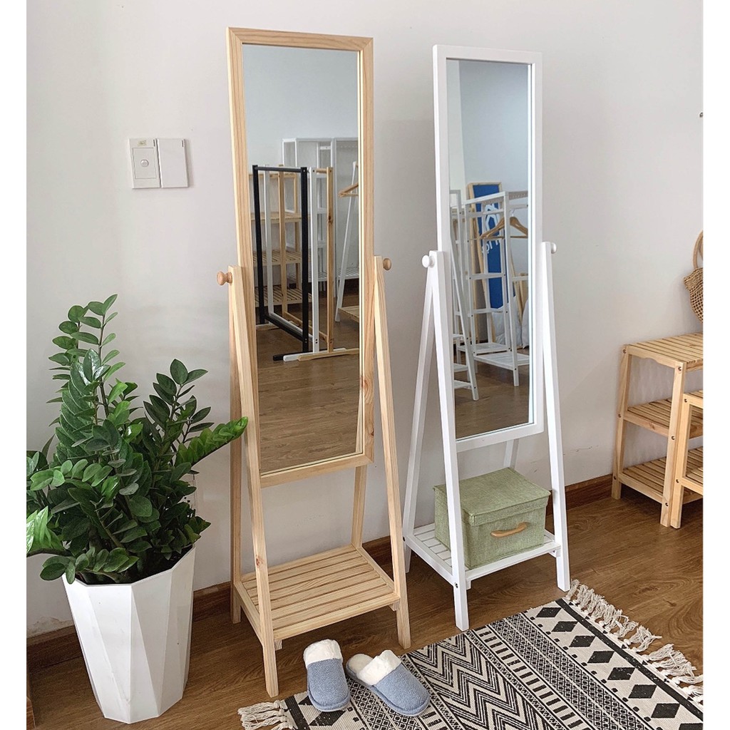 Gương soi toàn thân màu trắng