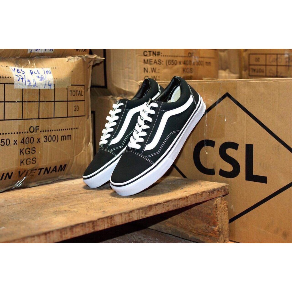GIÀY VANS 🎁 freeship 🎁 OLD SKOOL MÀU ĐEN full box bill
