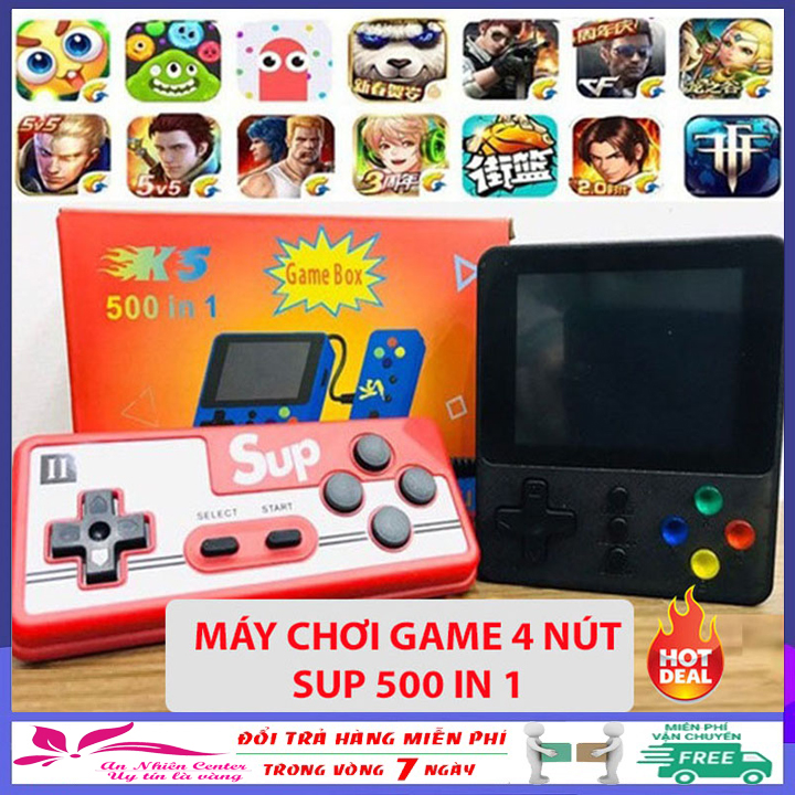 >> BÁO GIÁ MÁY CHƠI GAME CẦM TAY MINI RETRO FC 400 GAME | Shopee Lazada Sendo Tiki mới nhất 77 Máy chơi game cầm tay mini 4 nút Sup 500 in 1 phiên bản mới nhất năm 2020 - Tặng tay cầm chơi game hỗ trợ 2 người chơi - Máy chơi game 4 nút bản nâng cấp Sup 400 in 1 trò chơi: Mario, Contra, Tank, Natra, Ps2, Nintendo, Switch,...