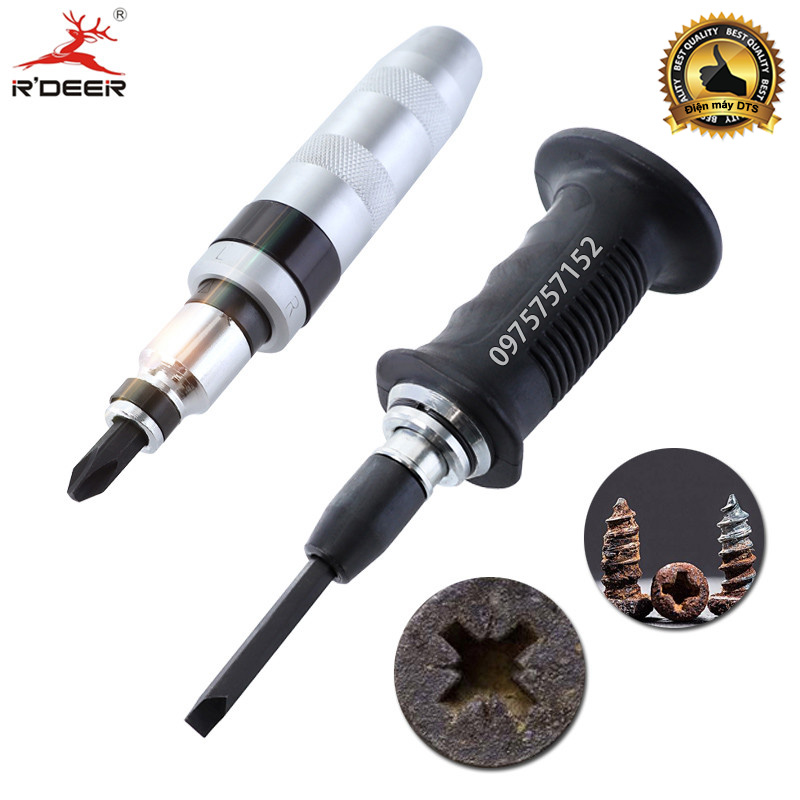 Bộ tô vít đóng 7 chi tiết cao cấp R'DEER, bộ tua vít đóng tự xoay đảo chiều, siêu cứng, siêu bền, vít cứng đầu chỉ là chuyện nhỏ