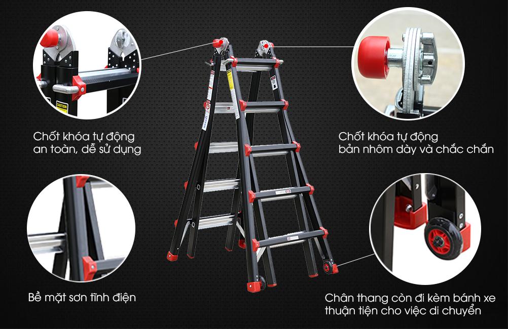 Thang nhôm gấp đa năng Nikawa NKB-46 loại lớn nhất