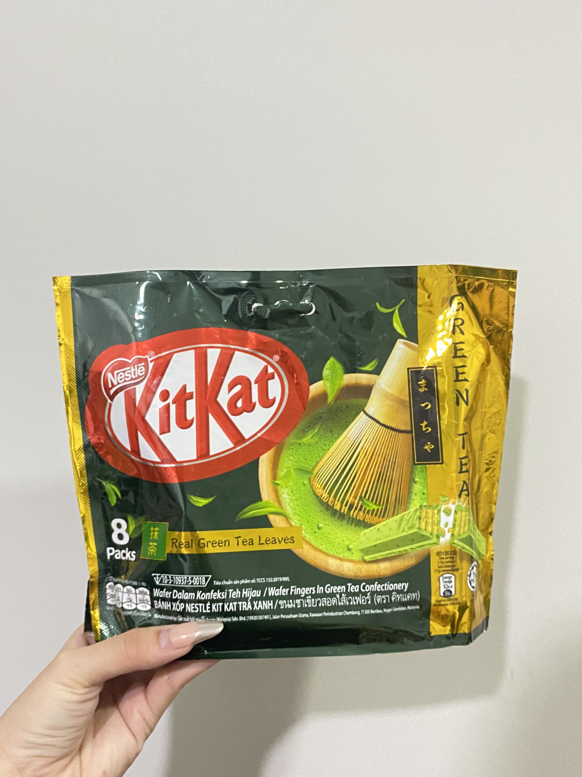 Sôcôla Nestlé KitKat Trà Xanh Thái Lan (Gói 8 thanh x 17g)