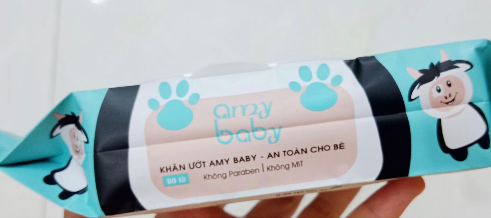 COMBO 10 KHĂN ƯỚT AMY BABY CAO CẤP KHÁNG KHUẨN