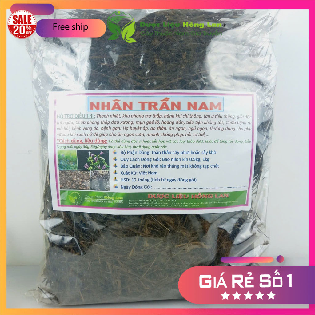 ✅ 1kg Cây Nhân Trần Nam khô sạch