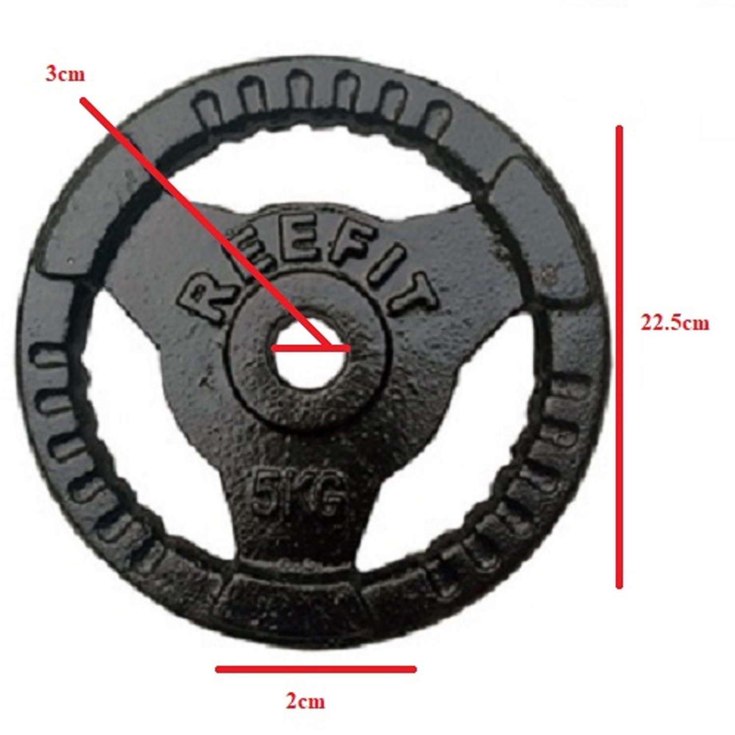 Bộ 4 Tạ miếng gang Reefit 5kg