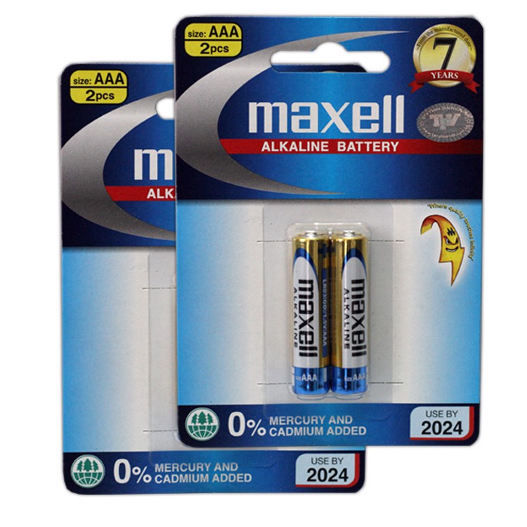 Pin AAA Maxell Alkaline, pin đũa Maxell 3A (1 vỉ 2 viên)