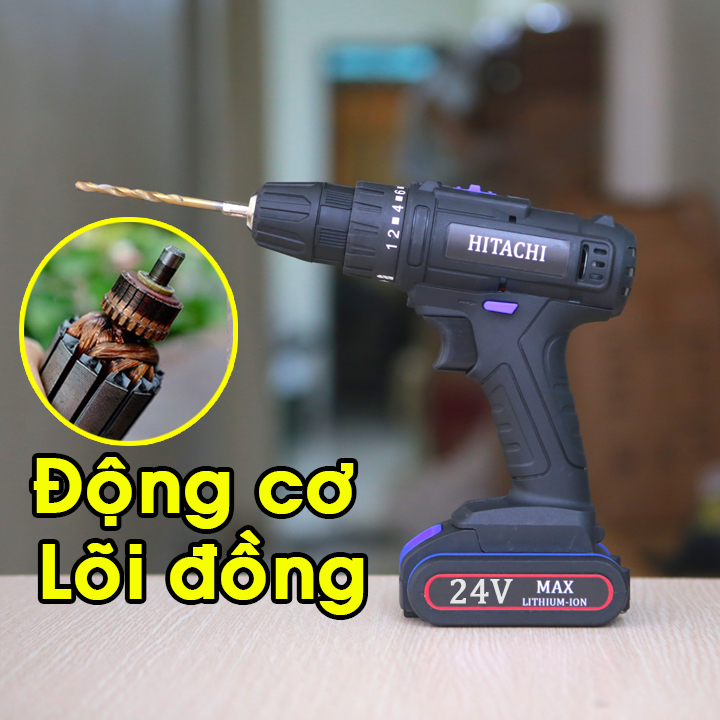 Khoan pin 24V  Hitachi 2 Pin Cao Cấp