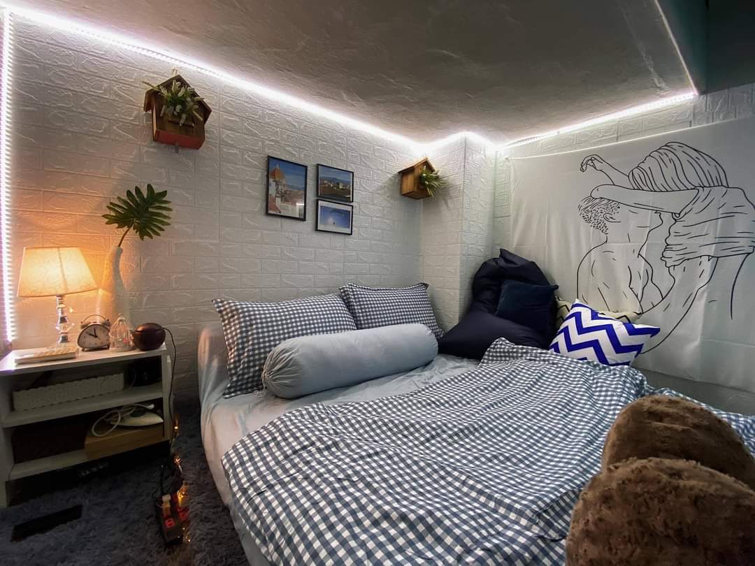 [FREE SHIP] [TẶNG KÈM DÂY ĐÈN LED 7m] Tấm Thảm Treo Tường (Trắng Đen Basic) Trang Trí Decor Nội Thất
