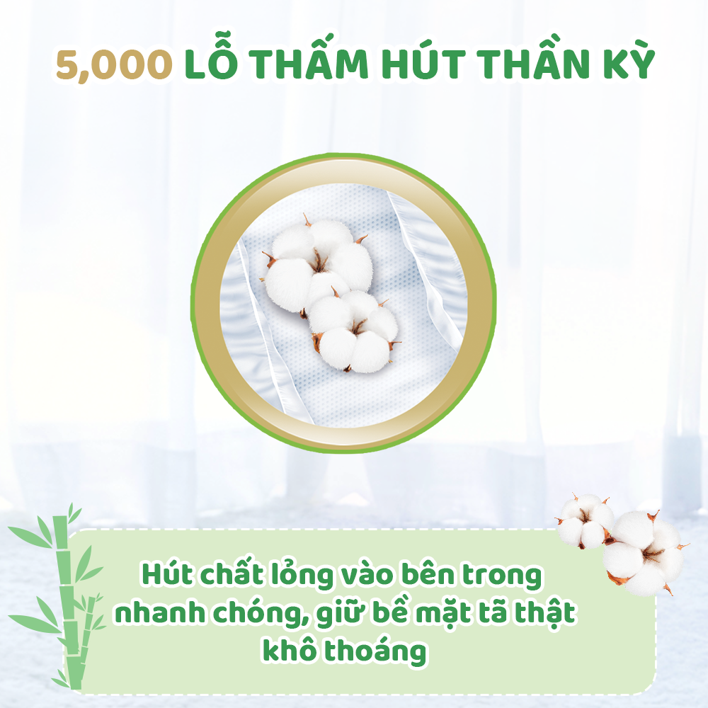 10 miếng Tã/ bỉm dán Molfix Thiên nhiên S (4kg - 8kg)