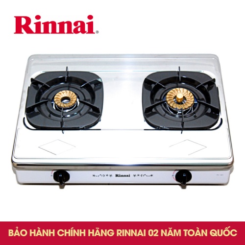 Bếp gas đôi rinnai rv-365sw mặt inox cao cấp, bảo hành 2 năm