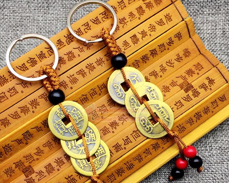 [HCM]Móc Chìa Khóa 3 Đồng Xu May Mắn
