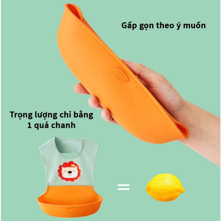 Yếm ăn dặm Silicon cho bé - MomMama