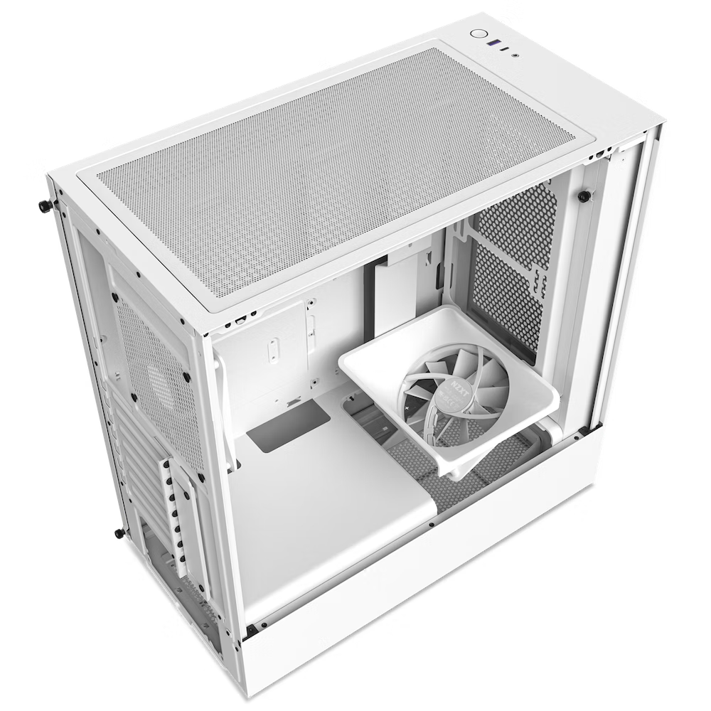 Vỏ máy tính NZXT H5 Flow (Mid Tower/Màu Trắng/Màu Đen)