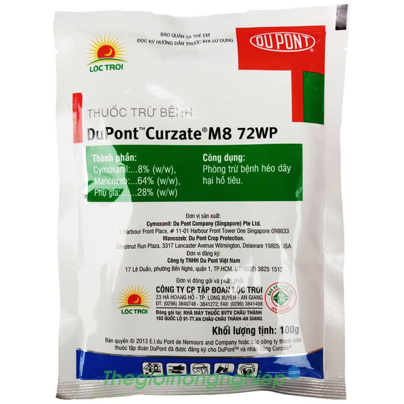(vtnn thành tấn) thuốc DuPont Curzate M8 72WP 100G