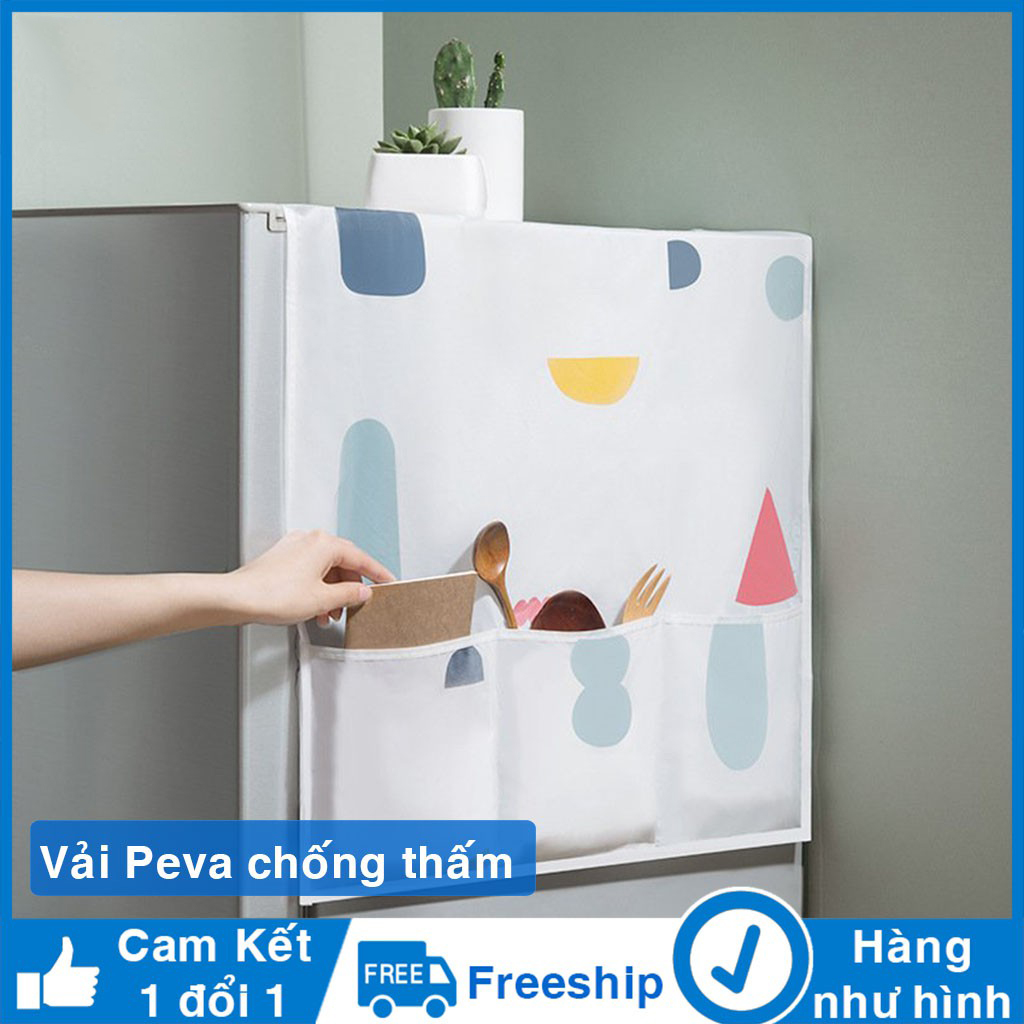 Tấm Phủ, miếng trải che, đậy nóc Tủ Lạnh Có Túi Đựng, bảo vệ, làm sạch nóc tủ lạnh Họa Tiết Ngẫu Nhiên