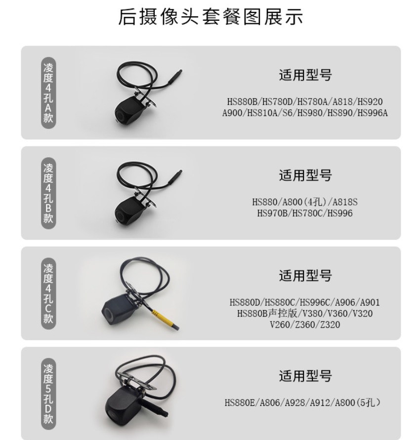 Camera lùi HF-AHD, camera hành trình lùi, 4 chân kim
