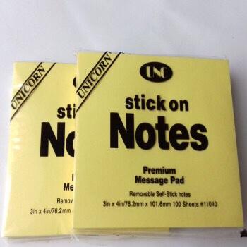 Set 5 xấp giấy notes vàng đủ kích cỡ