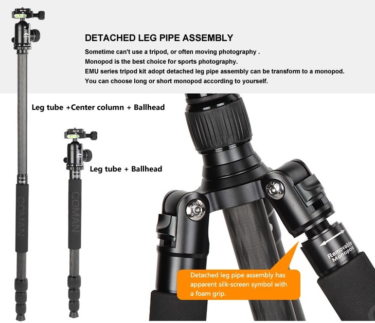 [HCM]Chân máy ảnh tripod Coman TM286CC1 Carbon